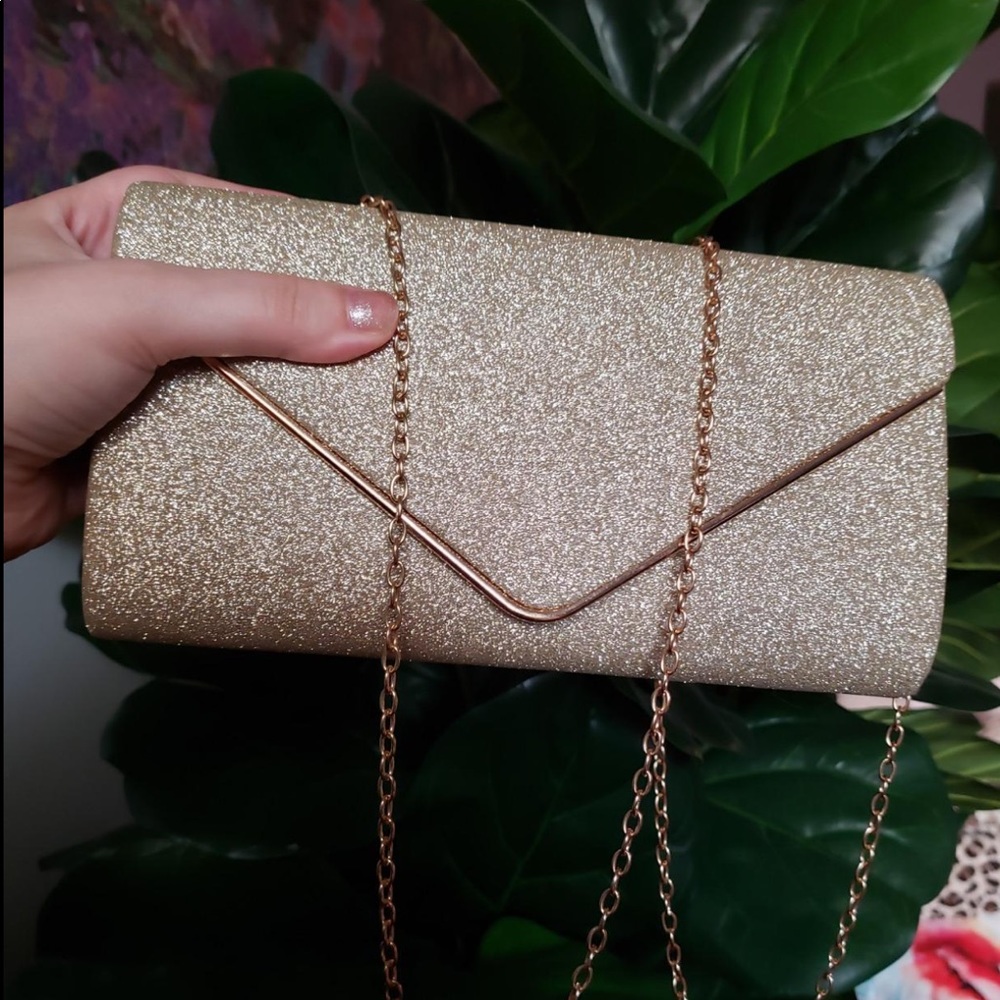 Evening glitter envelope clutch!